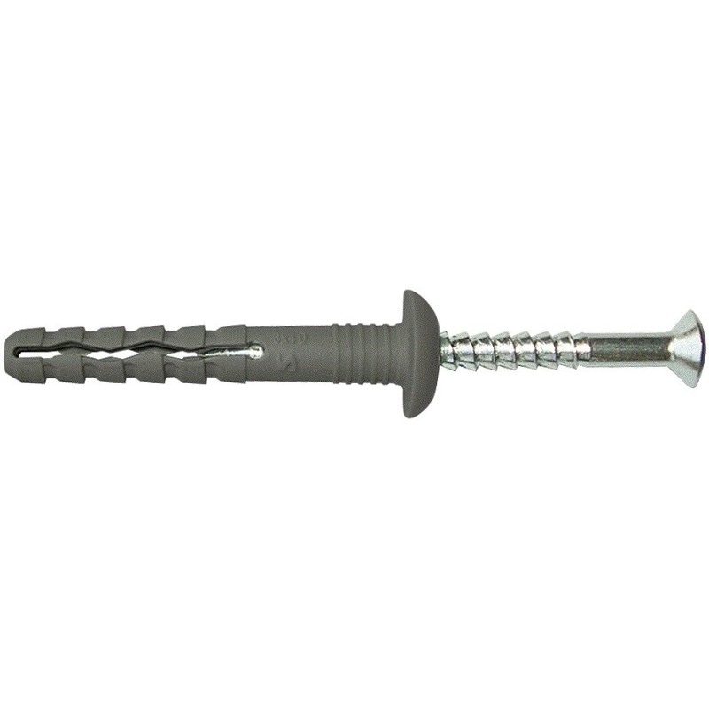 Kołek szybki montaż z łbem grzybkowym nylon 6x60mm