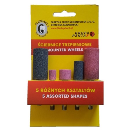 Zestaw ściernic trzpieniowych 6mm