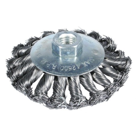 Szczotka tarczowo kątowa splatana 100mm zn