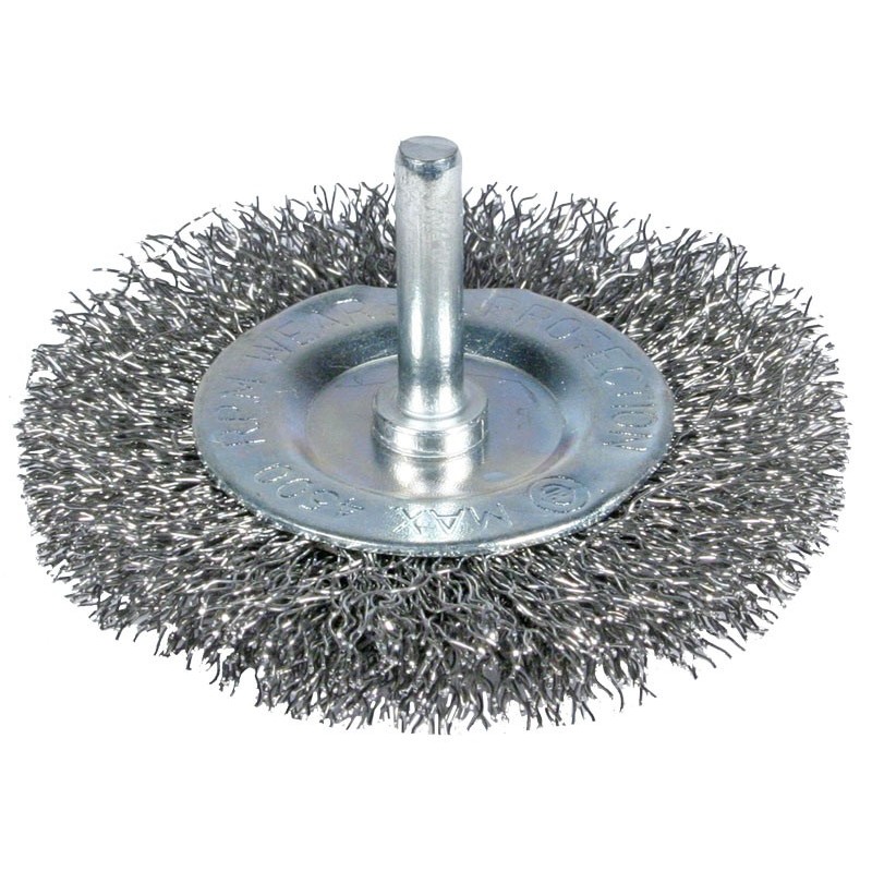 Szczotka tarczowa z trzpieniem 100mm zn