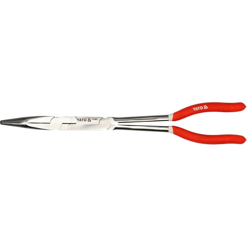 Szczypce wydłużone wygięte 45 stopni 2 przeguby 330mm