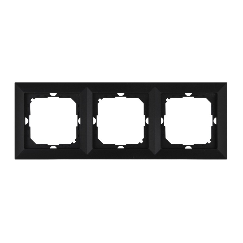 Perła ramka potrójna czarny mat