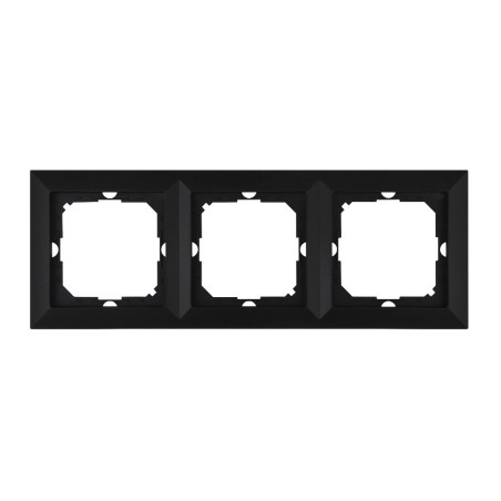 Perła ramka potrójna czarny mat