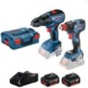 Zestaw 18 v wiertarko-wkr. Gsr18v-50+klucz gdx18v-200 2x4.0a