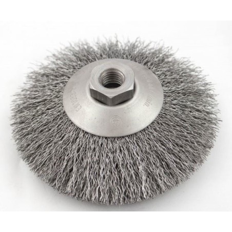 Szczotka tarczowo-kątowa drut stalowy kwas. M-14, fi120mm