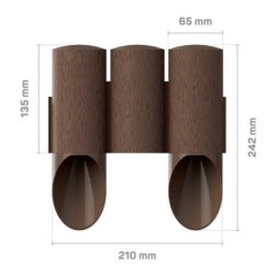 Palisada ogrodowa 3 standard 2,1mb maxi brązowa