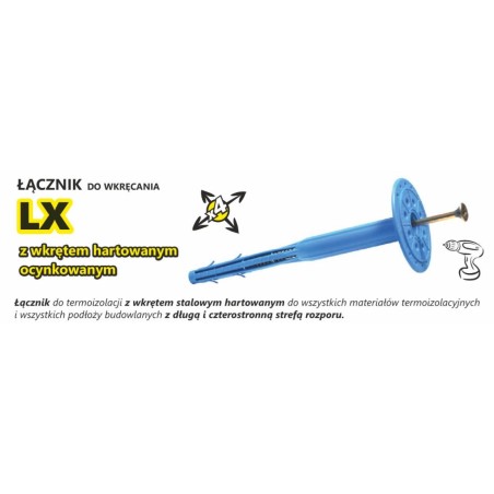 Kołek do termoizolacji lx 10x180mm