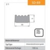 Uszczelka samoprzylepna czarna d-69/4-0 10x5mm