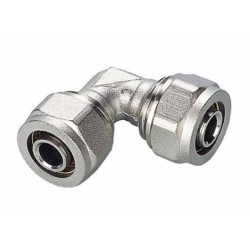 Kolano pex-al-pex chrom 16x16 podwójne