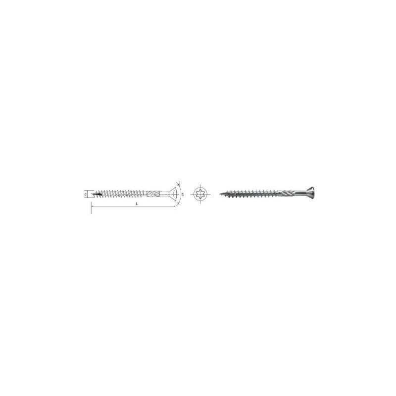 Wkręt do drewna twardego tropic c2 5x40mm t25