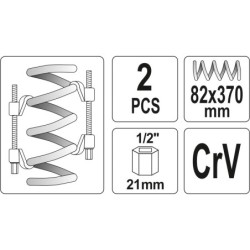 Ściągacz do sprężyn 82x370 2szt