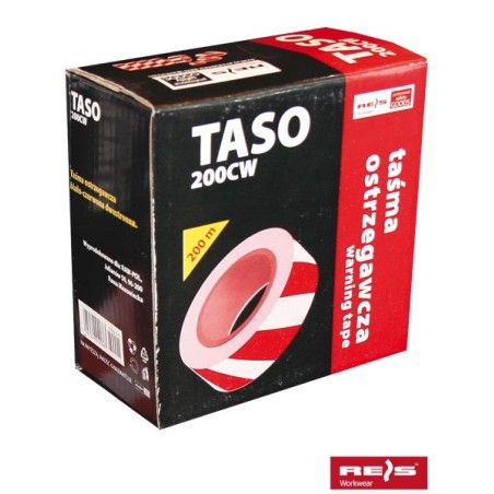 Taśma ostrzegawcza w podajniku 70mmx200mb biało-czer