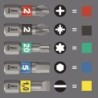 Wkrętak kraftform kompakt stubby z 6 bitami