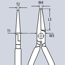 Szczypce tnące półokrągłe izolowane 200mm