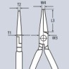 Szczypce tnące półokrągłe izolowane 200mm