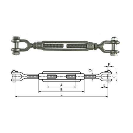 Śruba rzymska 25x152mm szakla-szakla ocynkowana