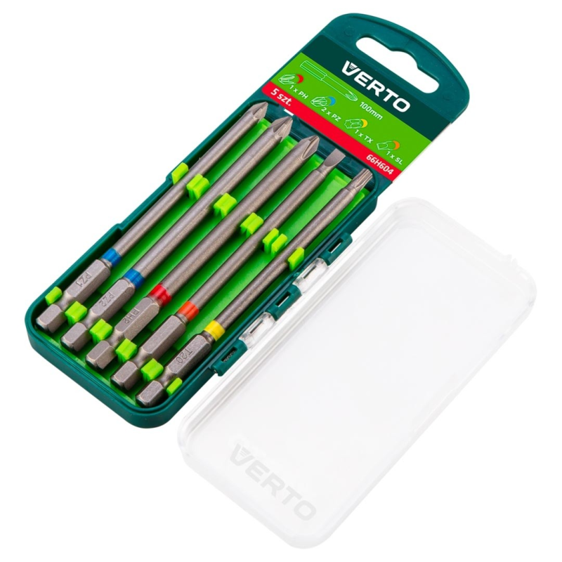Zestaw bitów 5 sztuk 100mm - 1xph, 2xpz, 1xsl, 1xtx