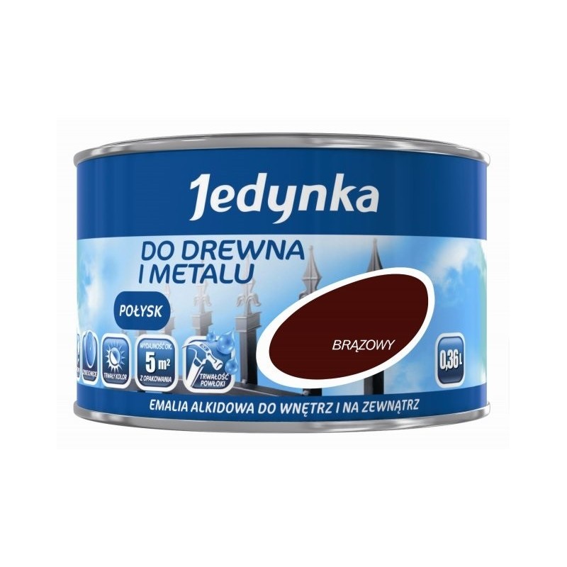Emalia alkidowa do drewna i metalu biała mat 0,36l