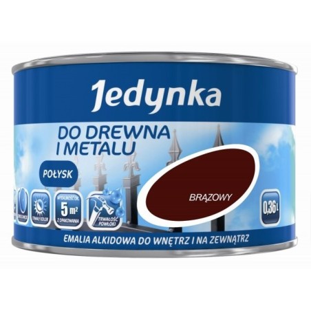 Emalia alkidowa do drewna i metalu czarny mat 0,36l