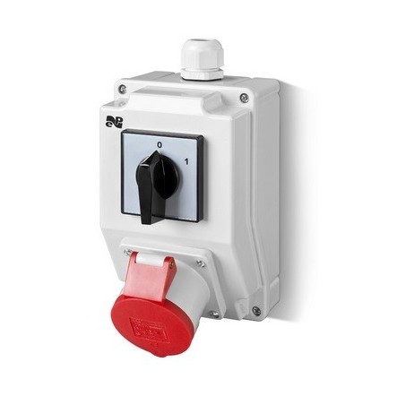 Zestaw instalacyjny z gniazdem 16a 5p rs-z(0-1)czerw.6271-00