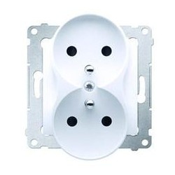 Basic moduł gniazdo podwójne z/u 16a białe