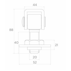 Zawias regulowany 20mm