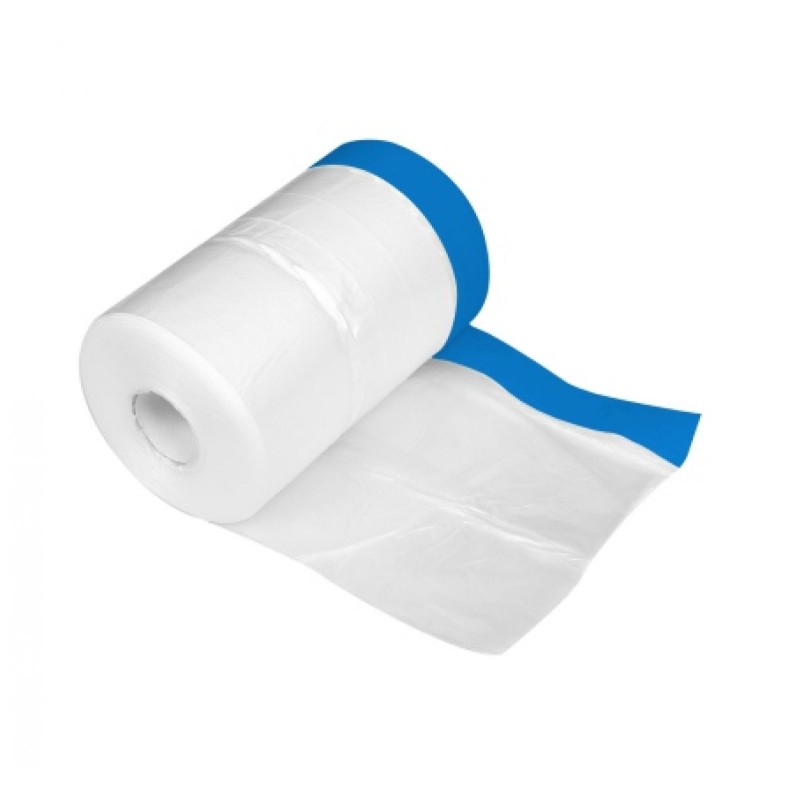 Folia ochronna z taśmą niebieską 210cmx20m