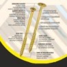 Wkręt do drewna z kołnierzem na torx ocynkowany 10x80mm t40