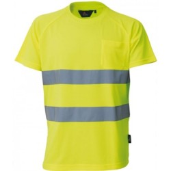 Koszulka t-shirt ostrzegawczy żółty xxl