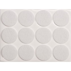 Podkładki filcowane 28 mm białe