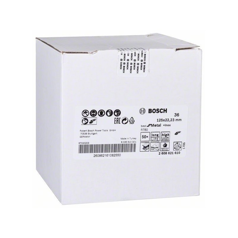 Krążek fibra best for metal+inox tytan r780 125mm g36