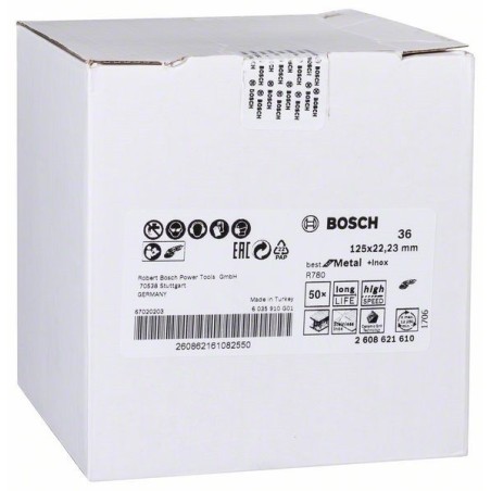 Krążek fibra best for metal+inox tytan r780 125mm g36