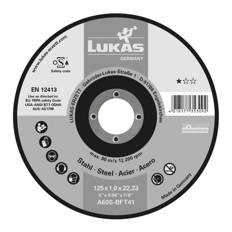 Tarcza płaska t1a 125x2.5x22 a24r-bf best life