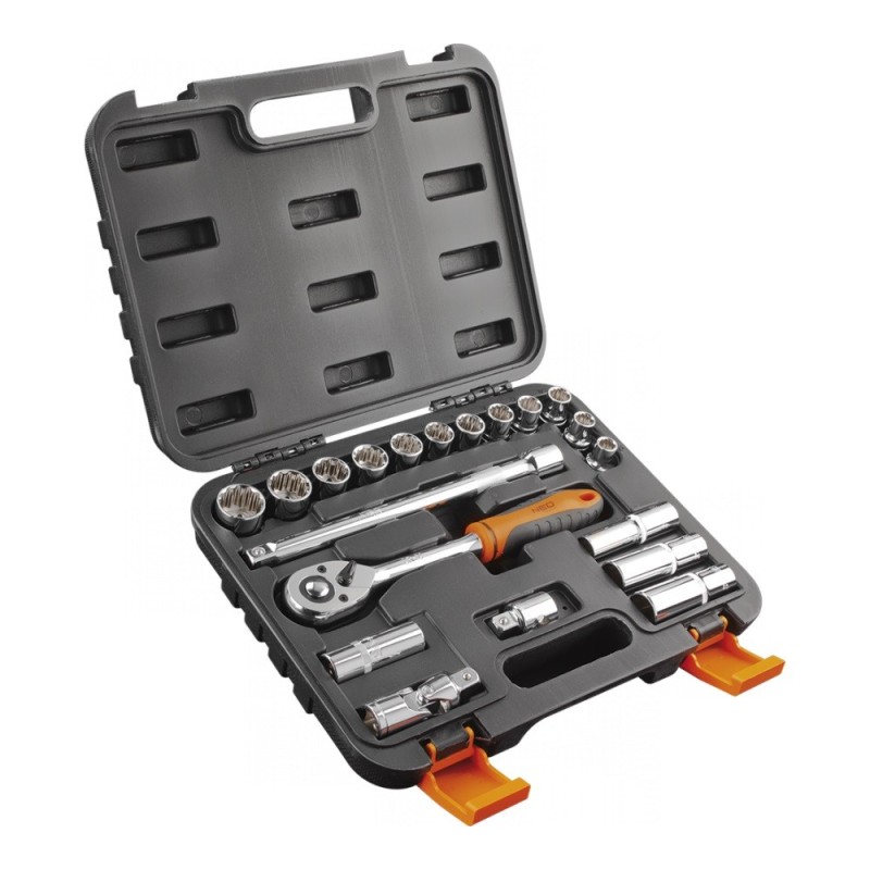 Zestaw kluczy nasadowych 1/2'' 20 części