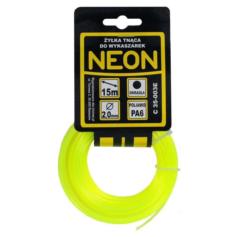 Żyłka do wykaszarki okrągła neon 2.7mm 15m