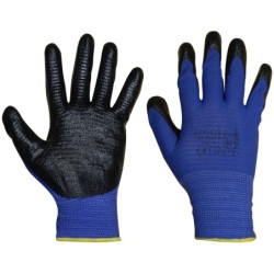 Rękawice poliestrowe powlekane nitrylem niebieskie 7