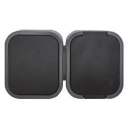 B2 gniazdo pojedyncze n/t z/u ip44 + wyłącznik szaro/czarne