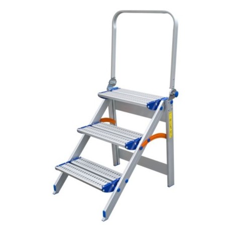 Schodki składane, z poręczą 70cm 3 stopnie