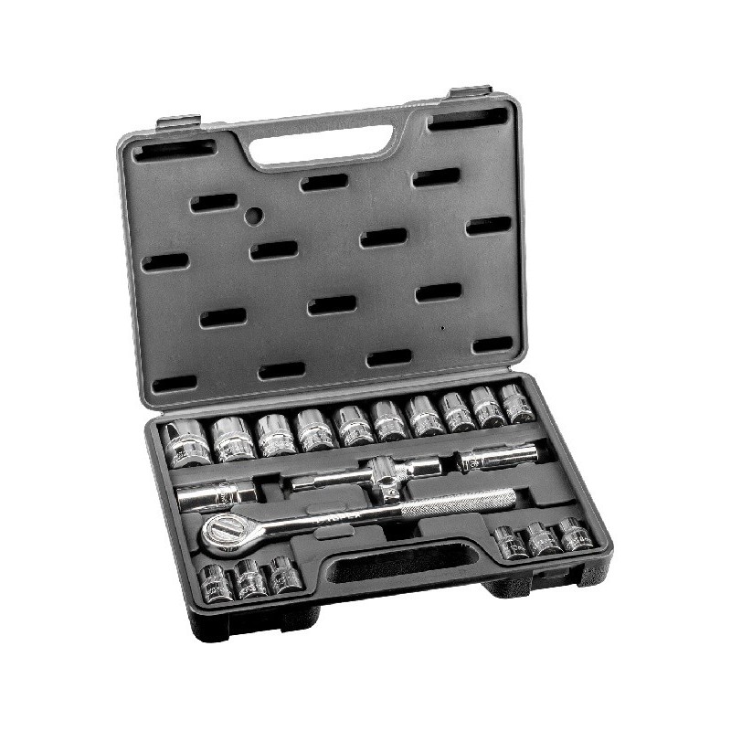 Zestaw kluczy nasadowych 1/2'' 21 elementów