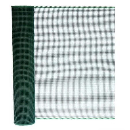 Siatka pvc kwadra 5 oczko 5mm 1.0mx50mb grafitowa
