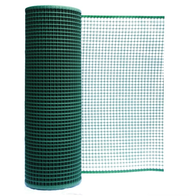 Siatka pvc kwadra 10 oczko 10mm 1.0mx50mb srebrna