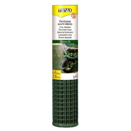 Siatka pvc kwadra 20 oczko 15mm 1.0mx50mb brązowa