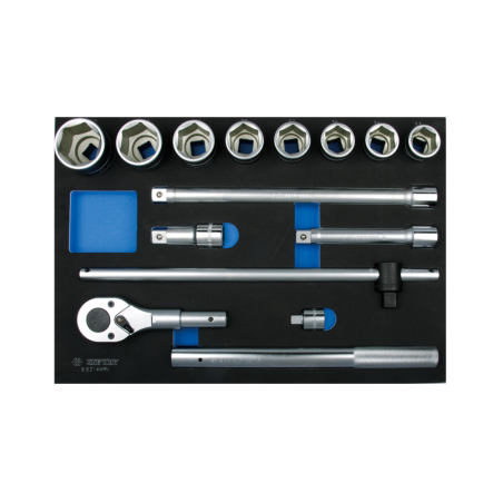 Wkład-zestaw nasadek 3/4''14 cz. Krótkie 6-kąt. 33-50mm +acc