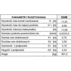 Rusztowanie, typ ra-1130 model 324b