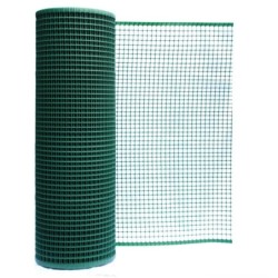 Siatka pvc kwadra 10 oczko 10mm 1.0mx50mb zielona