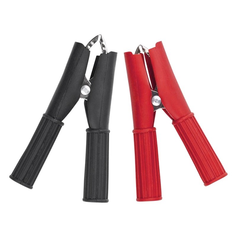 Złącze krokodyl 30a izolowane czarne dł. 80mm