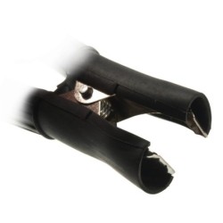 Złącze krokodyl 30a izolowane czarne dł. 80mm