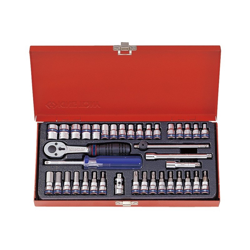 Komplet nasadek 1/4 6-kątne 39 sztuk 4-13mm z akcesoriami