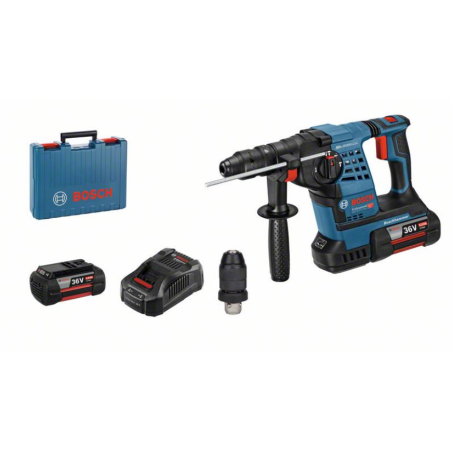 Młot udarowy obrotowy gbh 36 vf-li plus 2x4.0ah