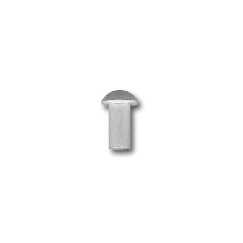 Nit aluminiowy pełny z łbem kulistym 4.0x14 mm